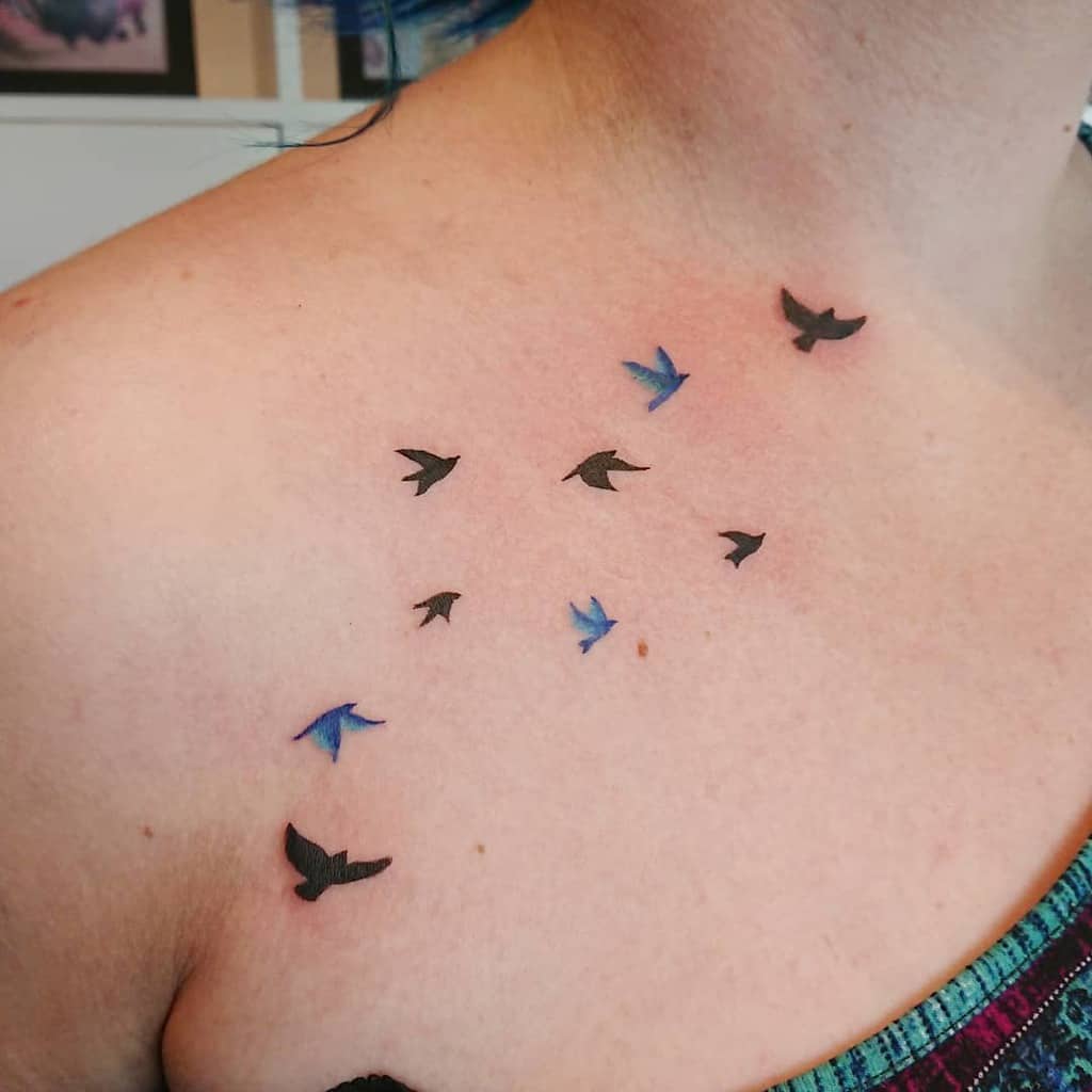 Small Bird Shoulder Tattoos Lucy Tatts