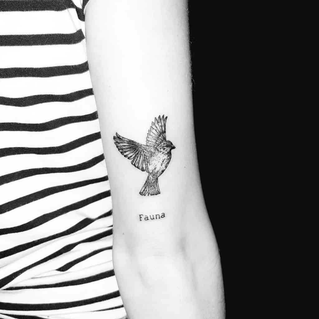 Small Bird Upperarm Tattoos Anna Doman Tattoo