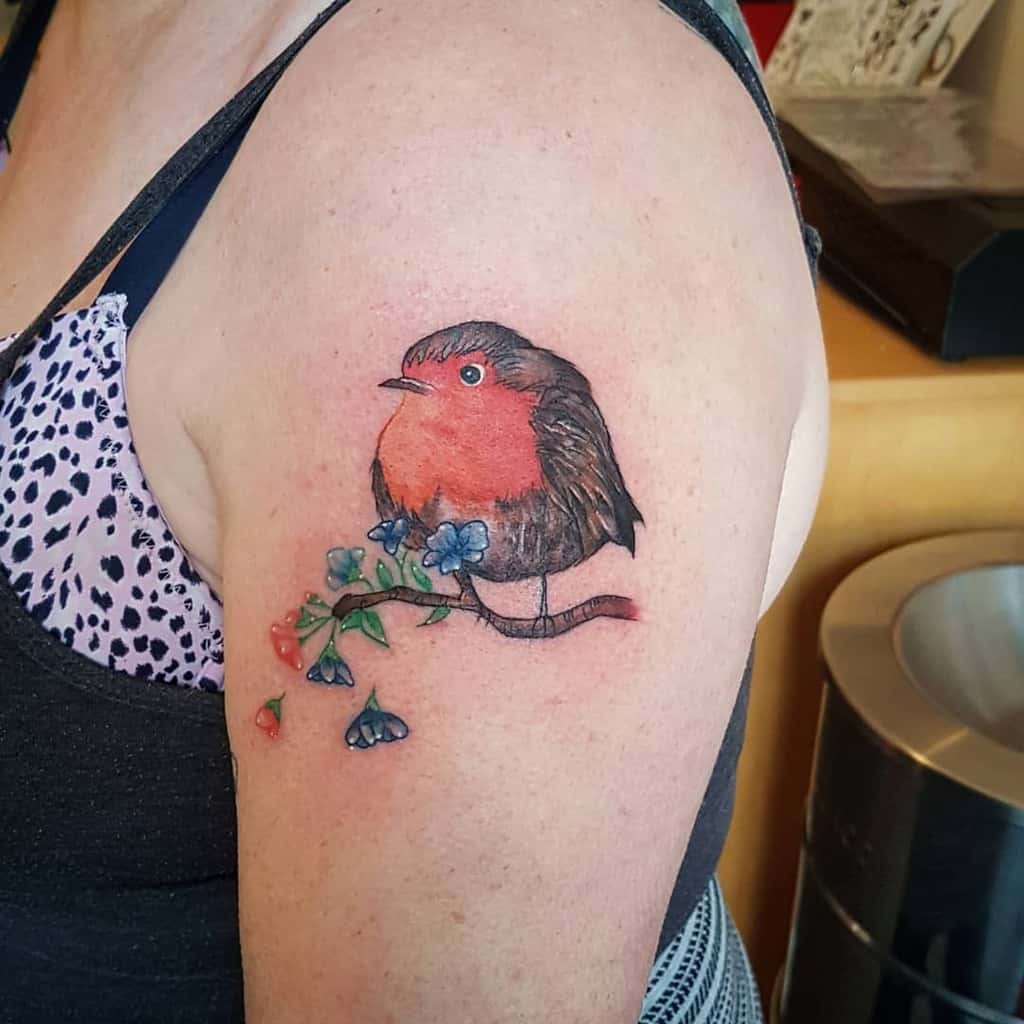 Small Bird Upperarm Tattoos Katieetattooist