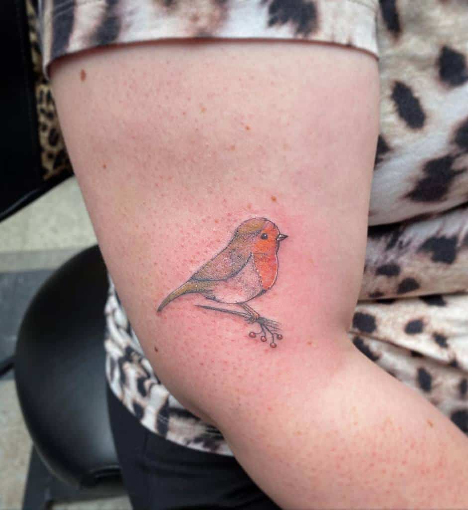Small Bird Upperarm Tattoos Maaikes Skinart