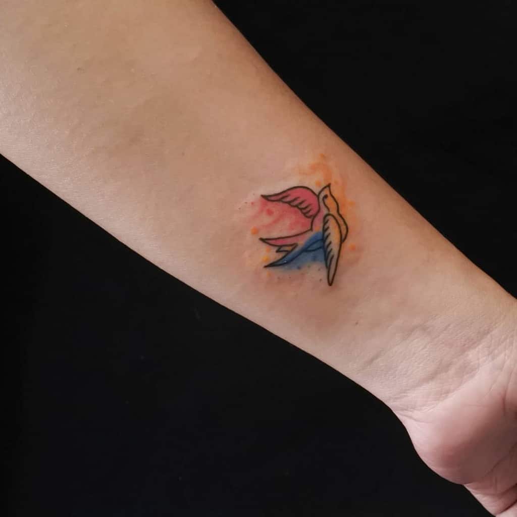 Small Bird Wrist Tattoos Staygoldbodyart