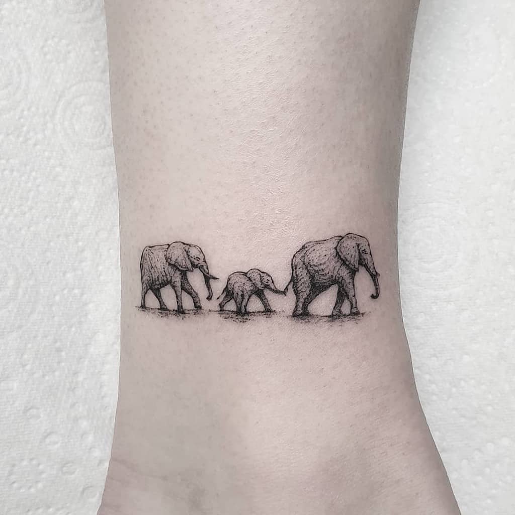 Small Black Elephant Tattoo Leehumphs Tattooer