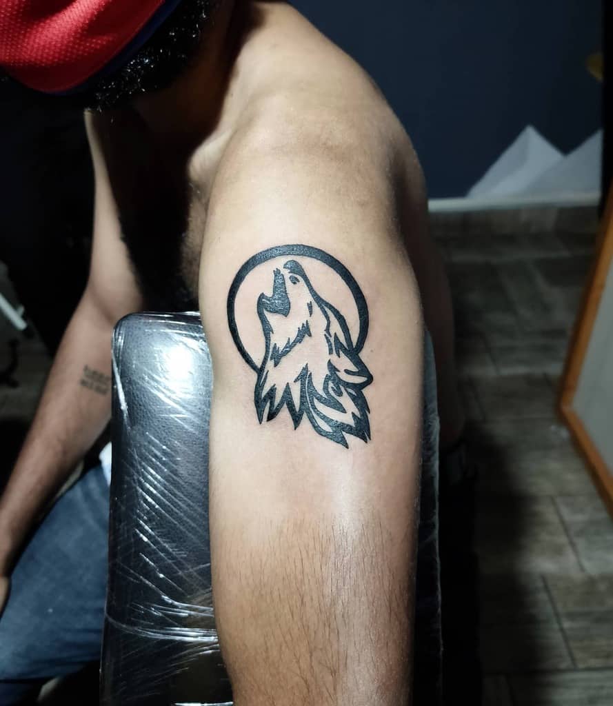 Small Black Wolf Tattoo venom_tattooz