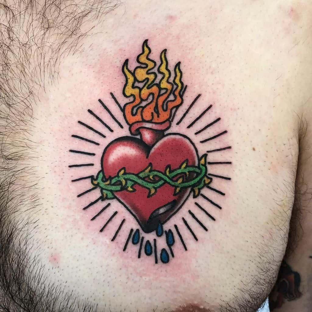 Small Bleeding Heart Tattoo ladybirdtattoos