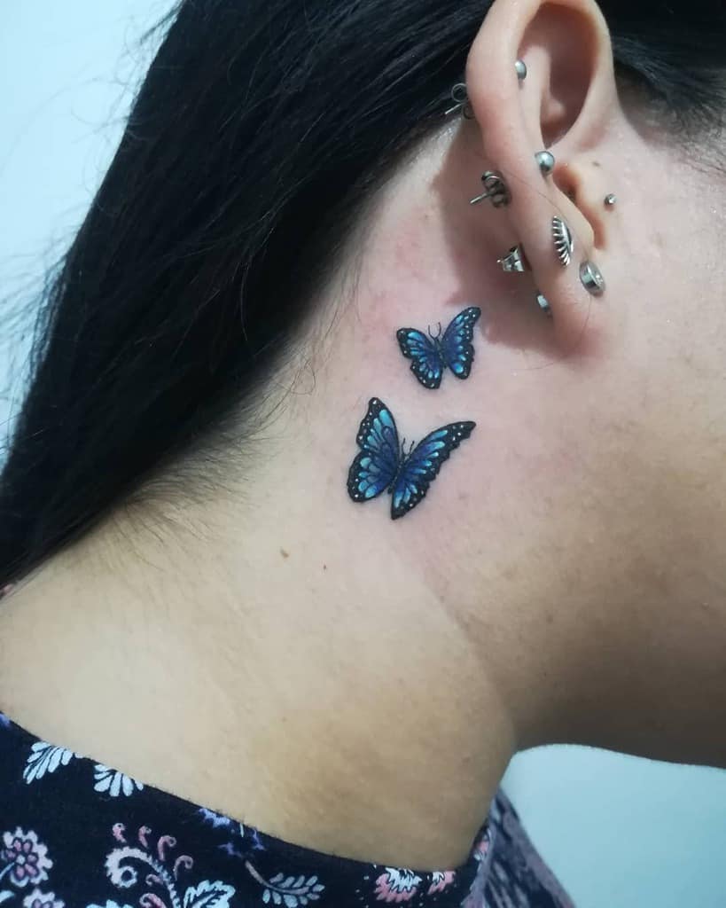 Small Blue Butterfly Tattoos chilltattoostudio