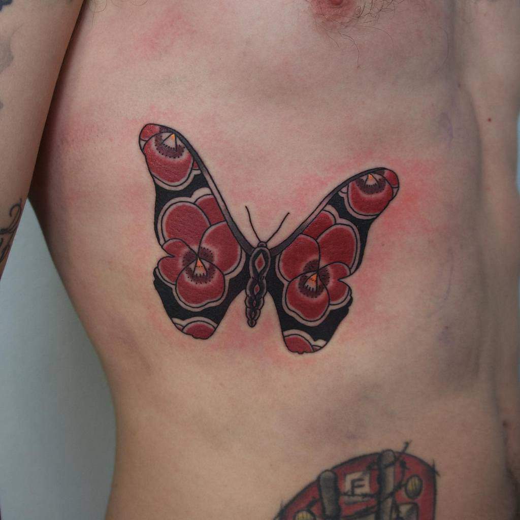 Small Butterfly Rib Tattoos Manulondono85