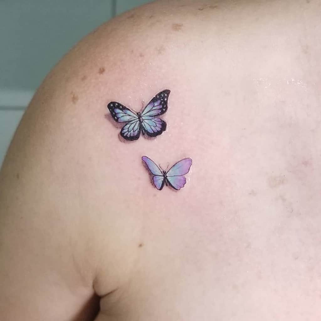 Small Butterfly Shoulder Tattoos Filosajesus