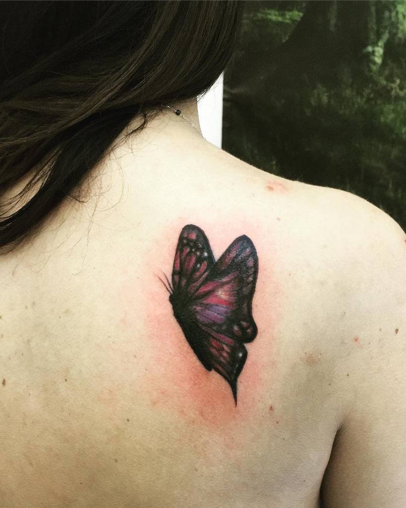 Small Butterfly Shoulder Tattoos Isa.b.russo