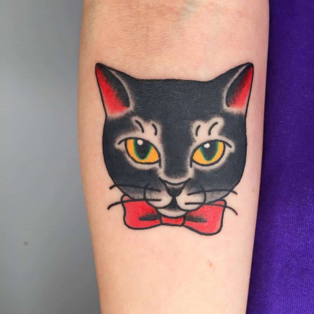 Small Cat Forearm Tattoos aiji.wow