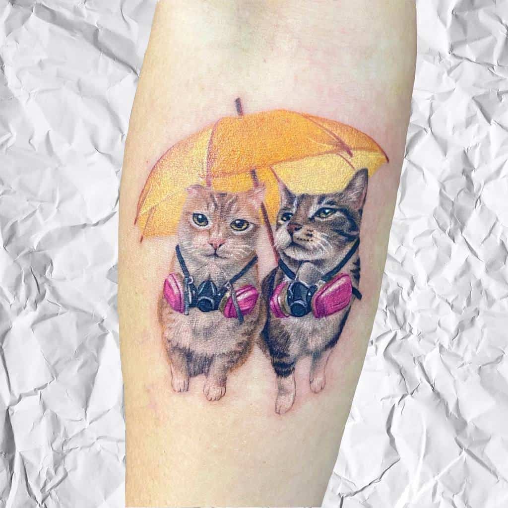 Small Cat Forearm Tattoos tappymao
