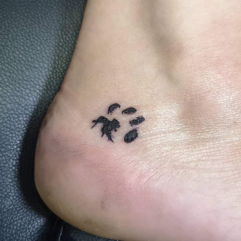 Small Cat Paw Print Tattoo helengrahamtattoo