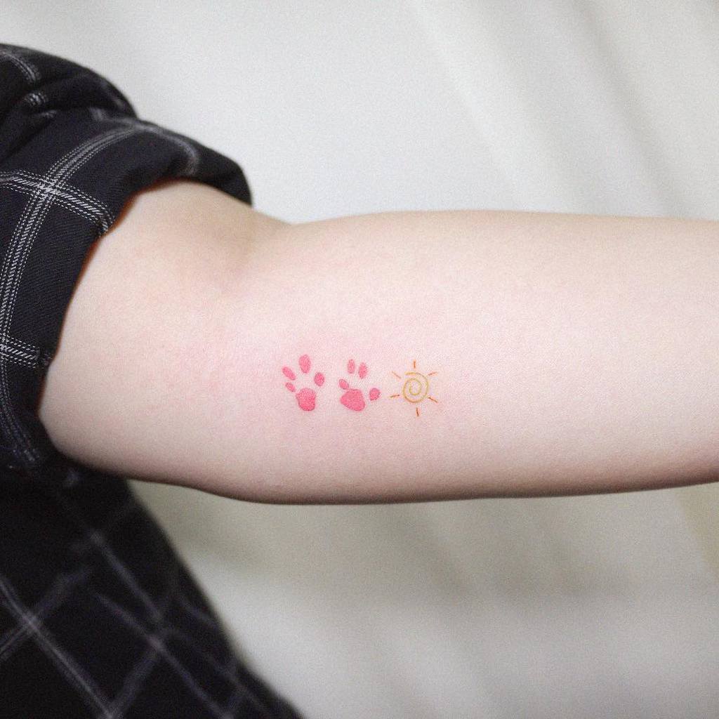 Small Cat Paw Print Tattoo mint_tattooist