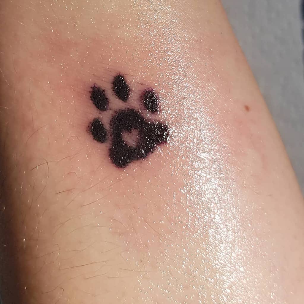Small Cat Paw Print Tattoo ricardosilvatattoos