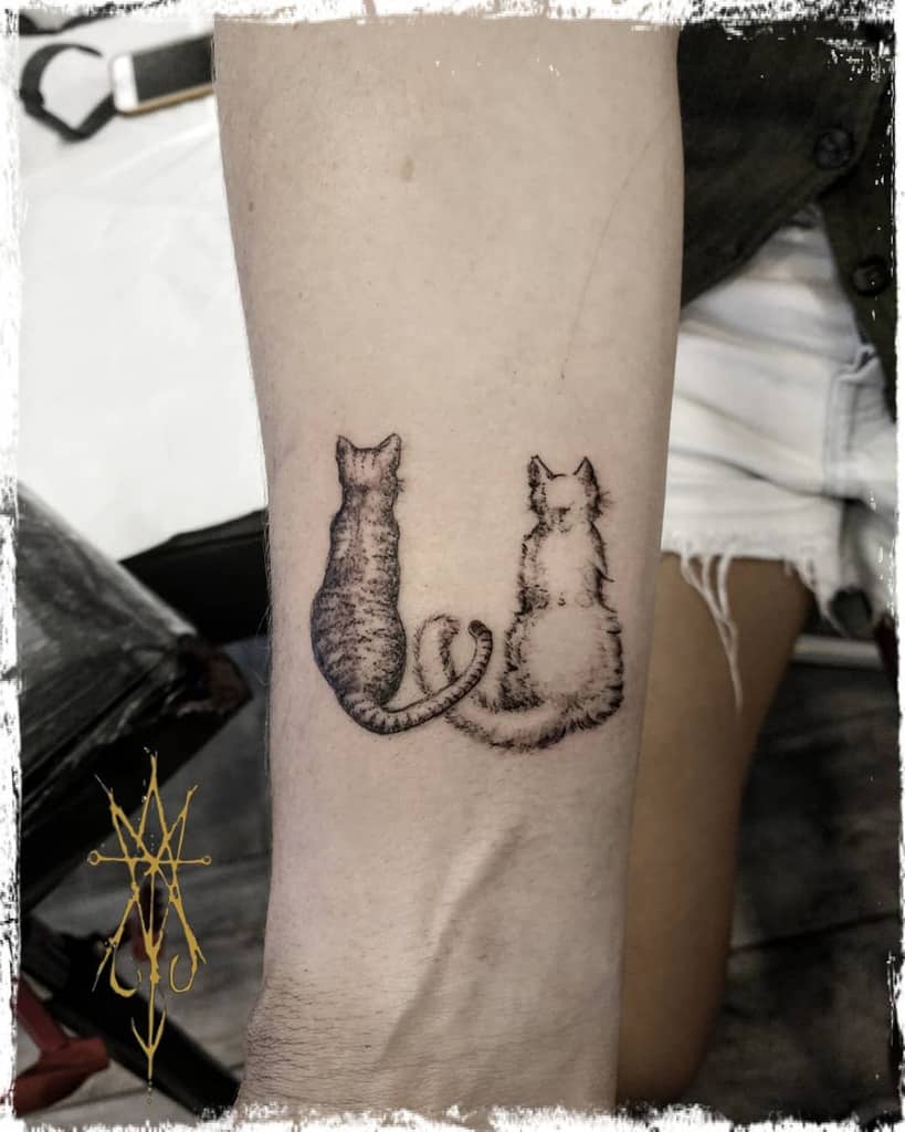 Small Cat Wrist Tattoos mamuttattooart