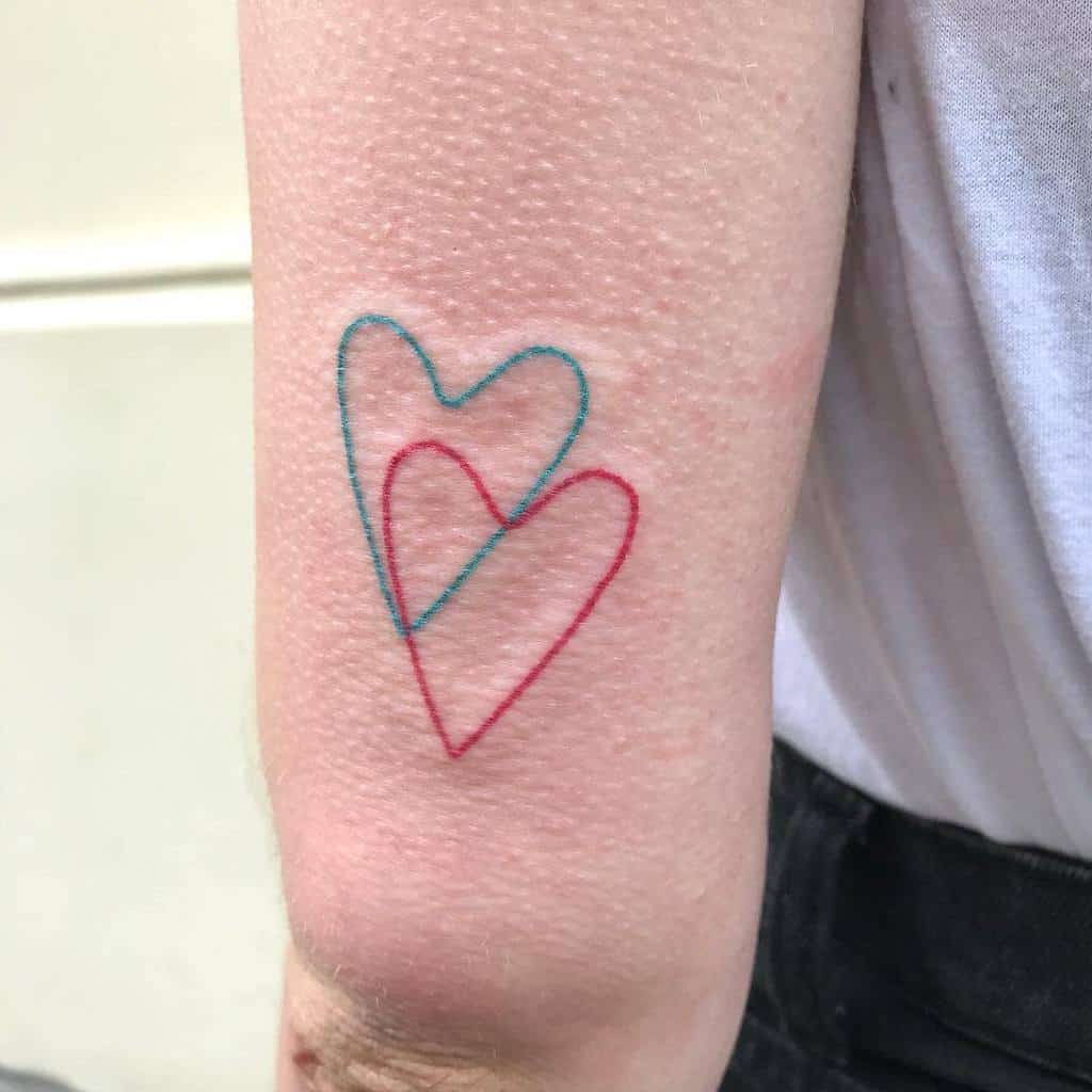 Small Colored Heart Tattoos Laze.amaze