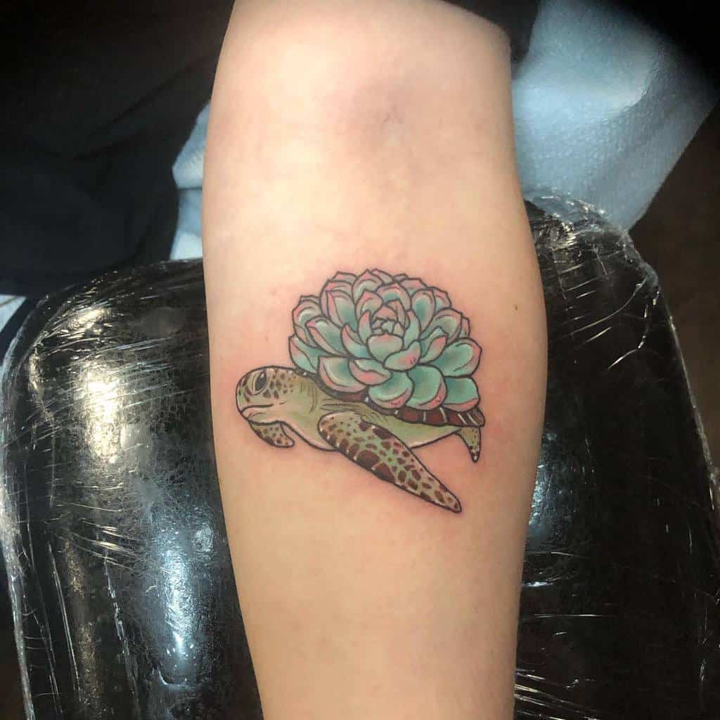 Small Colored Turtle Tattoos amybtattoos