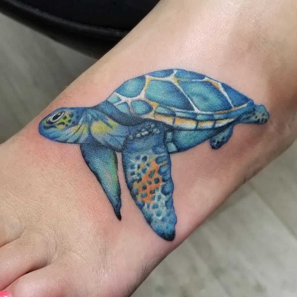 Small Colored Turtle Tattoos tat2christy