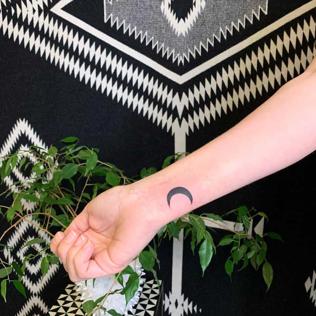 Small Crescent Moon Tattoo aprilcornell