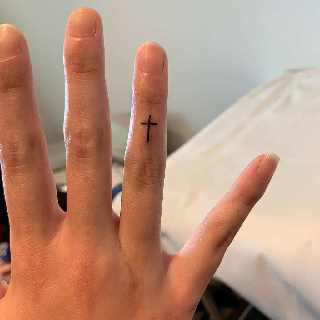 Small Cross Hand Finger Tattoo Jf Tattoo