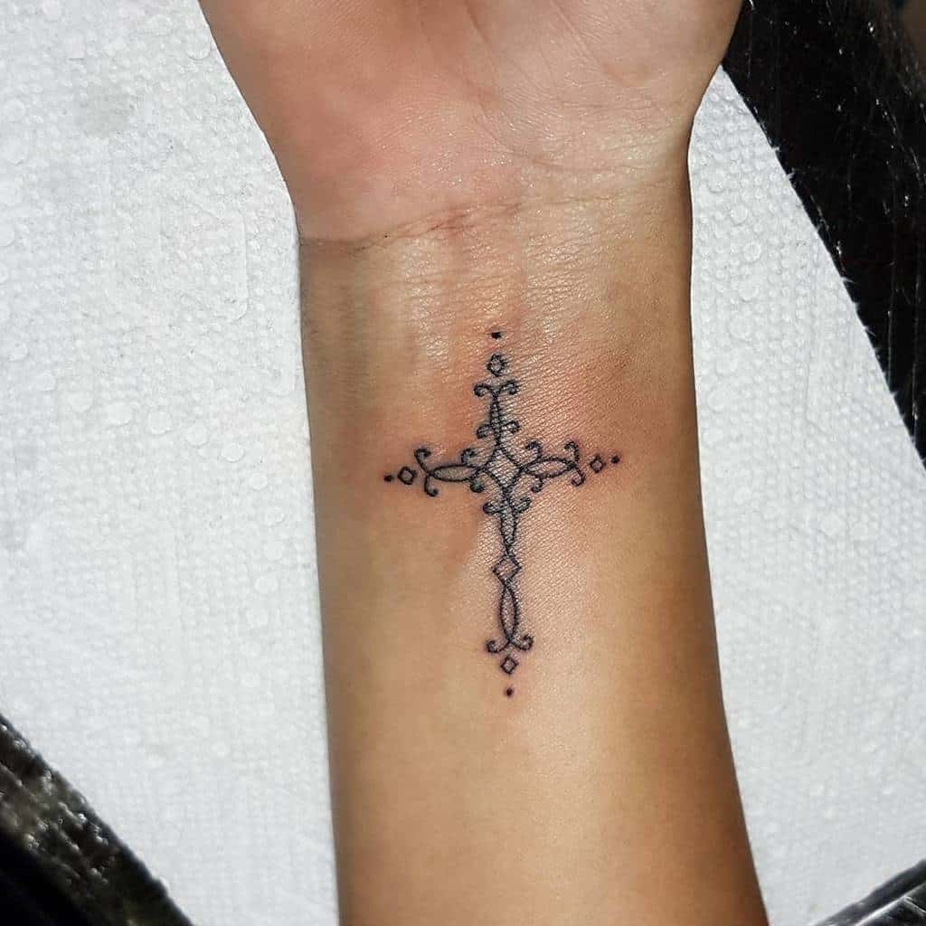 Small Cross Wrist Tattoo Francesarbie