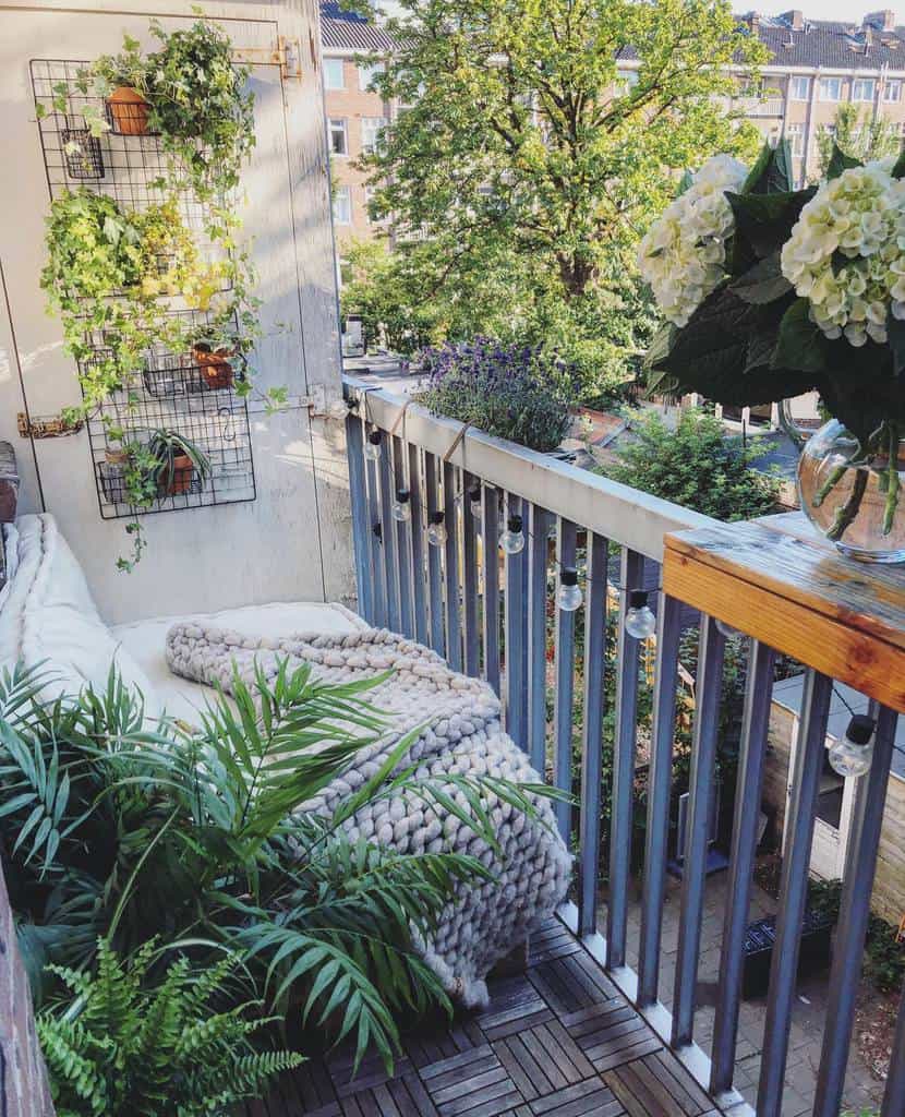 small balcony patio plants throw rug