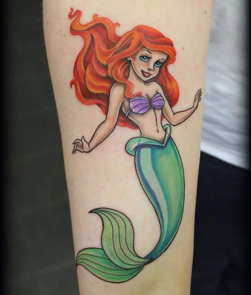 Small Disney Little Mermaid Tattoos rubyloustattoostudio