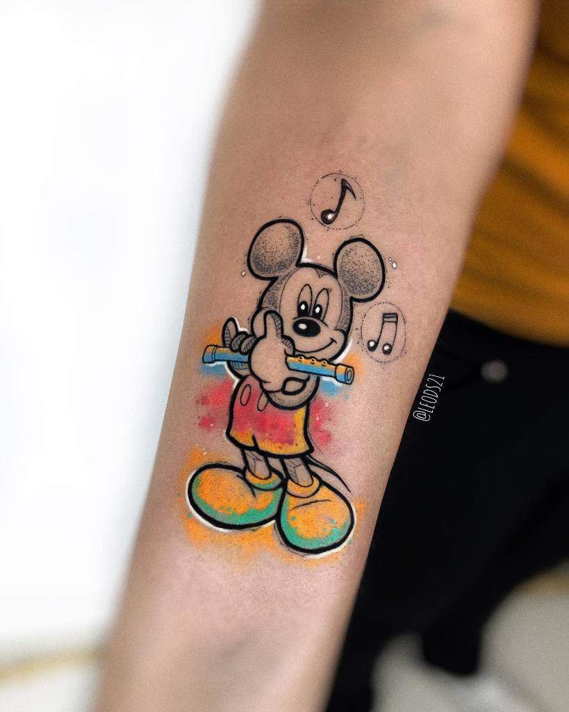 Small Disney Watercolor Tattoos leods21