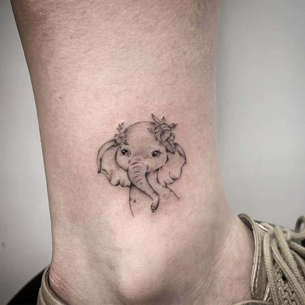 Small Elephant Ankle Foot Tattoo Dtayehtattoo