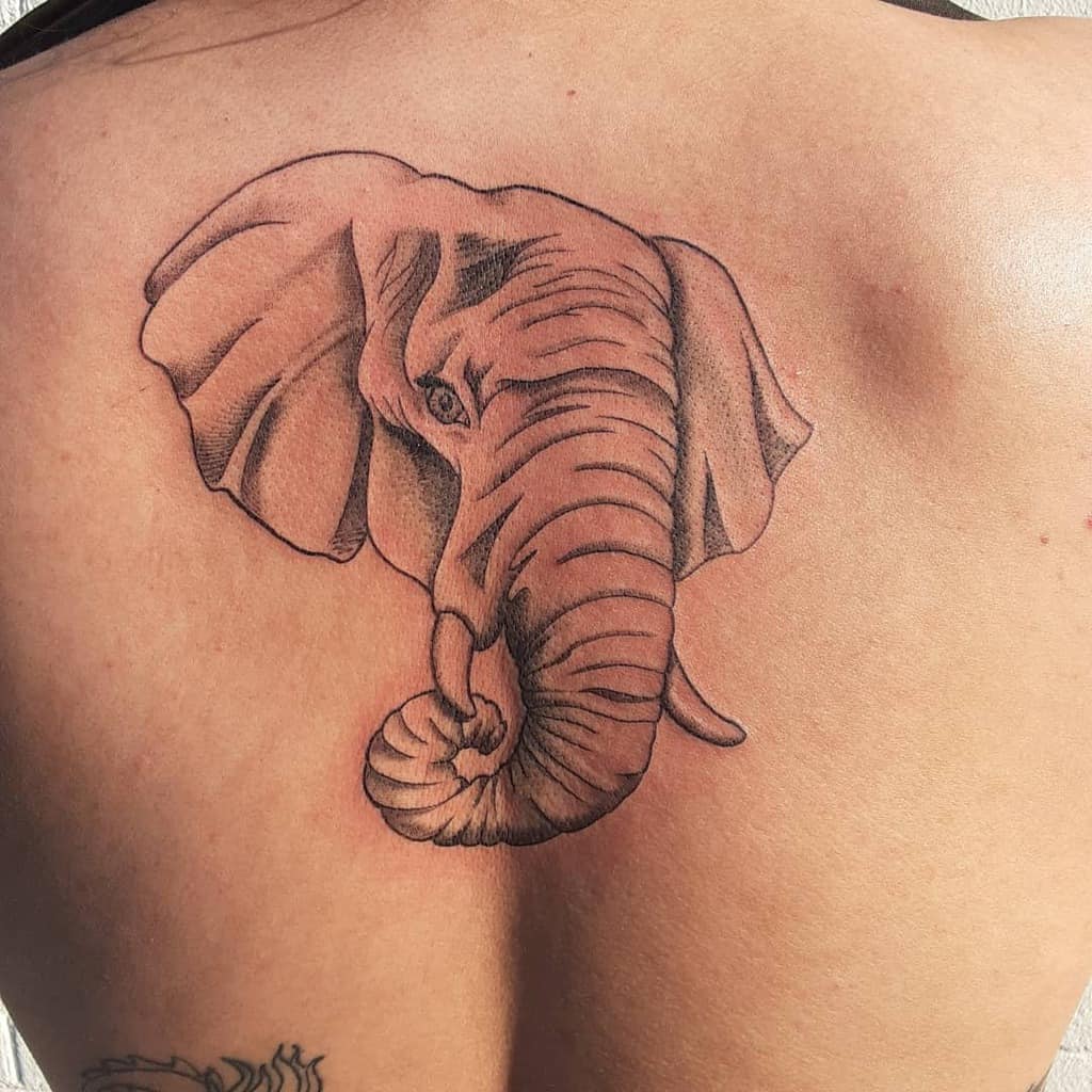 Small Elephant Back Tattoo Em.has.ink