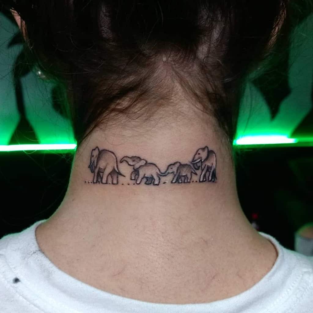 Small Elephant Back Tattoo La Fucking Zona