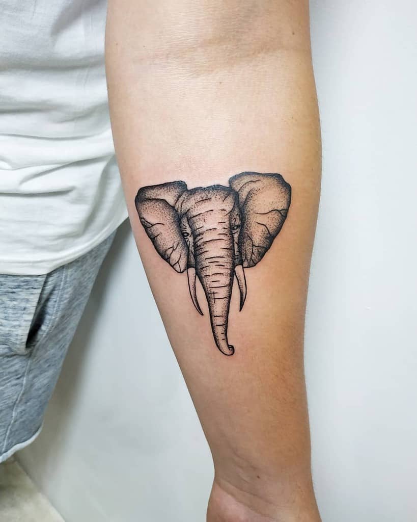 Small Elephant Forearm Tattoo Dewatattooandbodypiercing