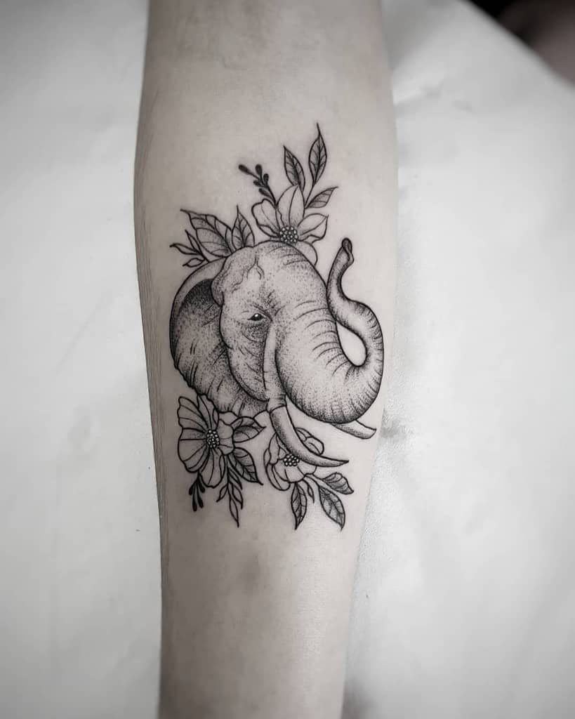 Small Elephant Forearm Tattoo Dpereira Tattooartist