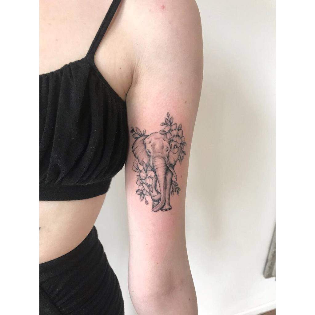 Small Elephant Upperarm Tattoo Jessicapaigetattoos