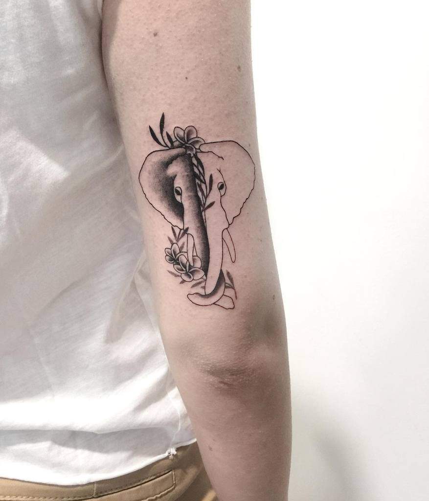 Small Elephant Upperarm Tattoo Judilda