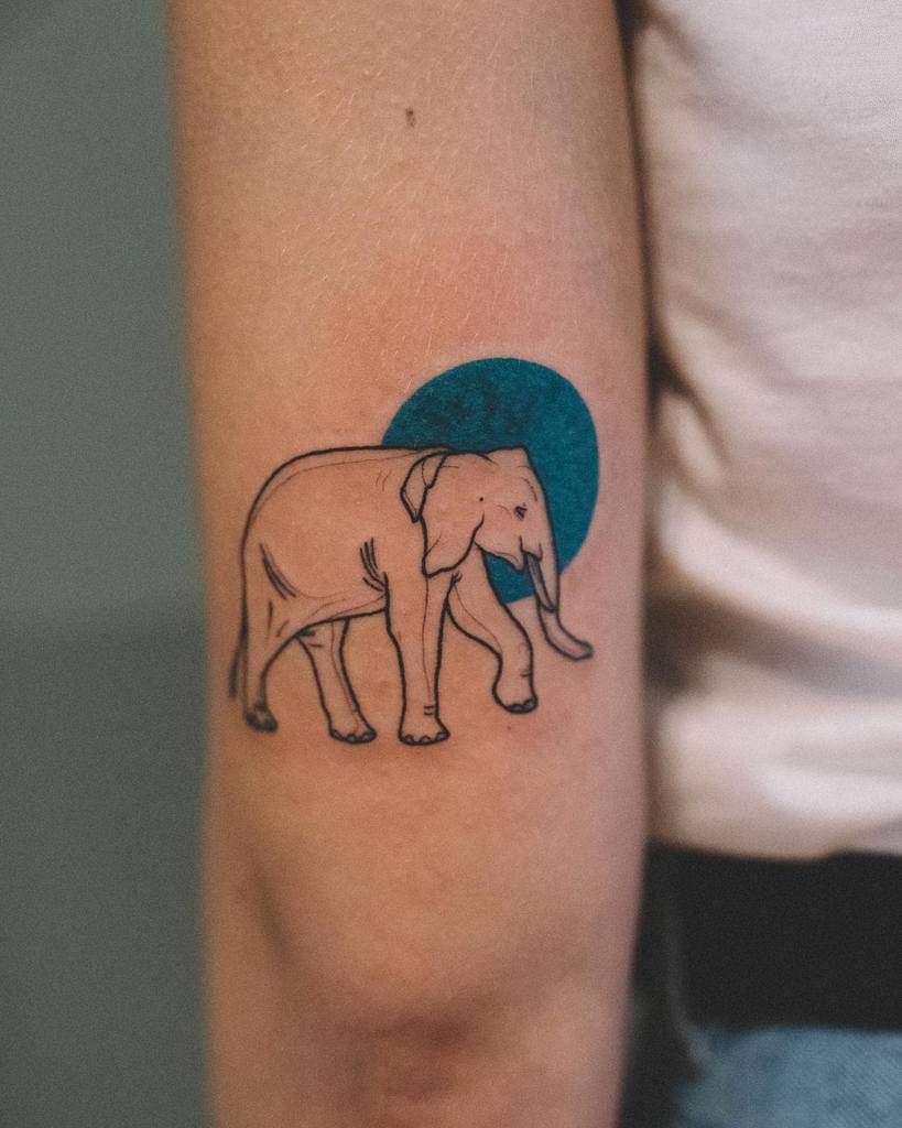 Small Elephant Upperarm Tattoo Rodrigomtattoo
