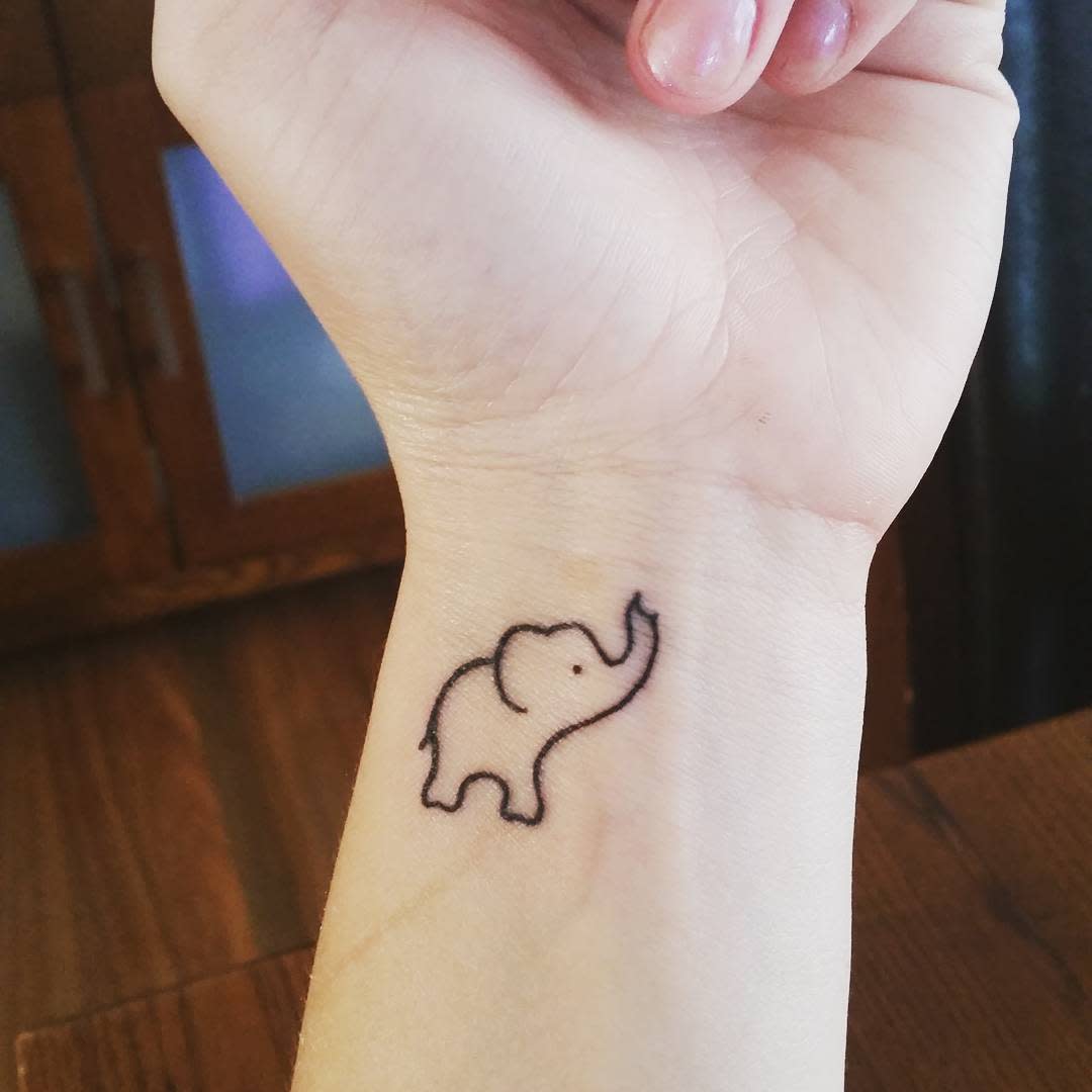 Small Elephant Wrist Tattoo Morris The Persian Kitty
