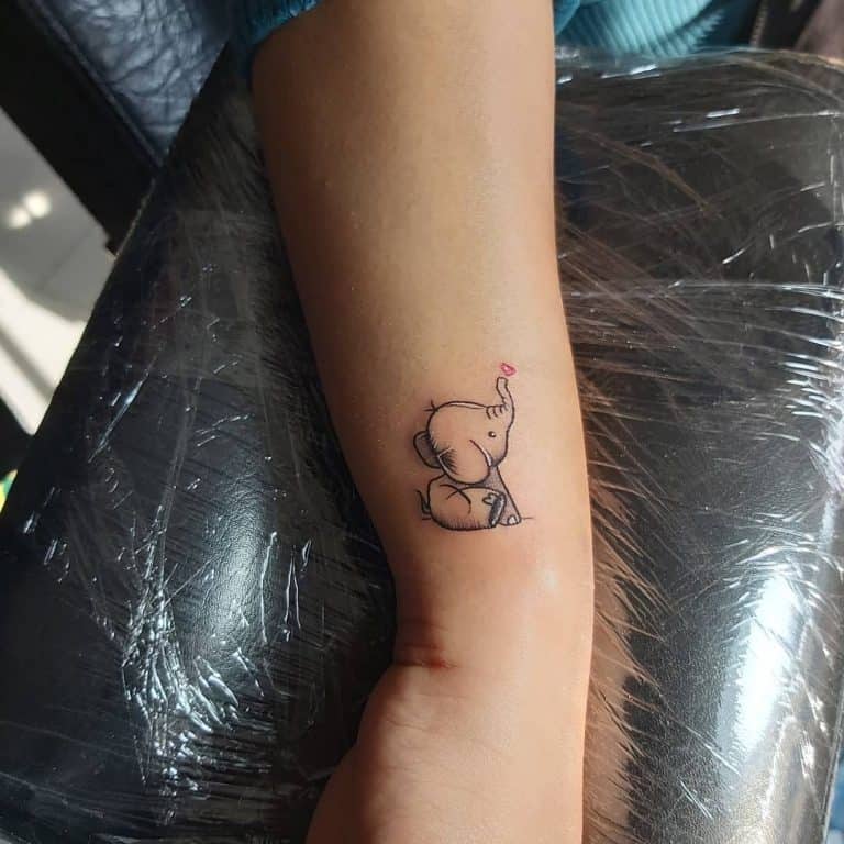 61 Cool Small Elephant Tattoo Ideas