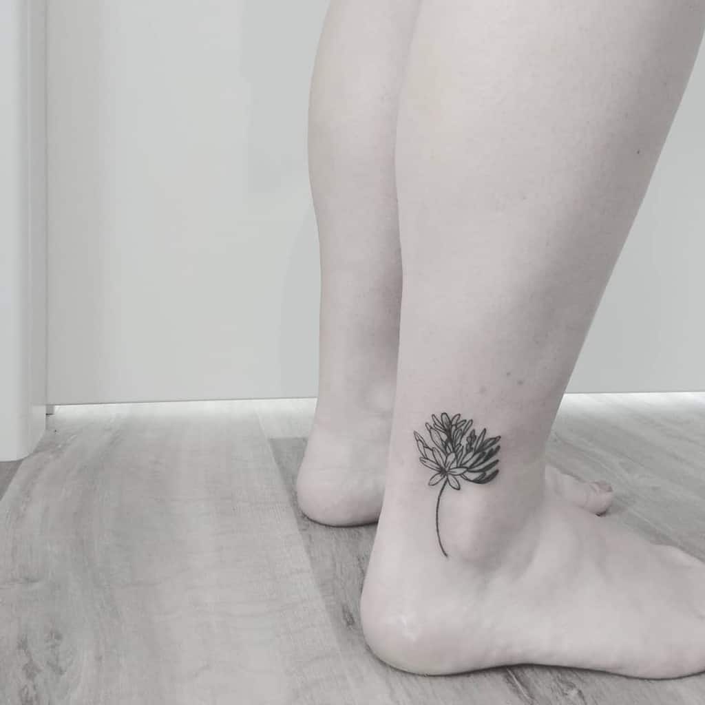 Small Flower Ankle Foot Tattoos Julie.tattooart