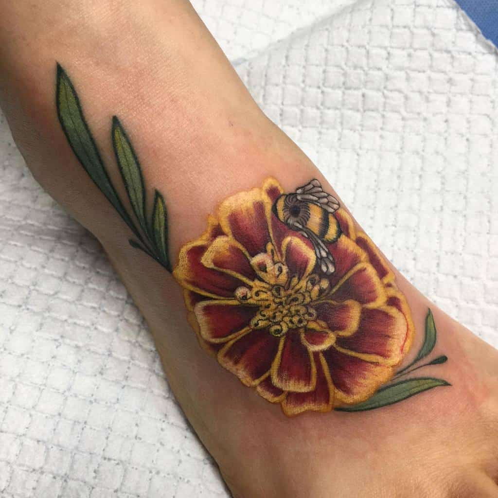 Small Flower Ankle Foot Tattoos Smash Cairns Tattoo