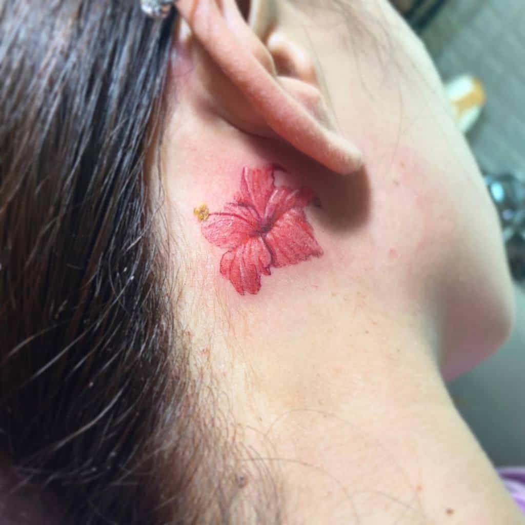 Small Flower Ear Tattoos Oasisink Hsinchu