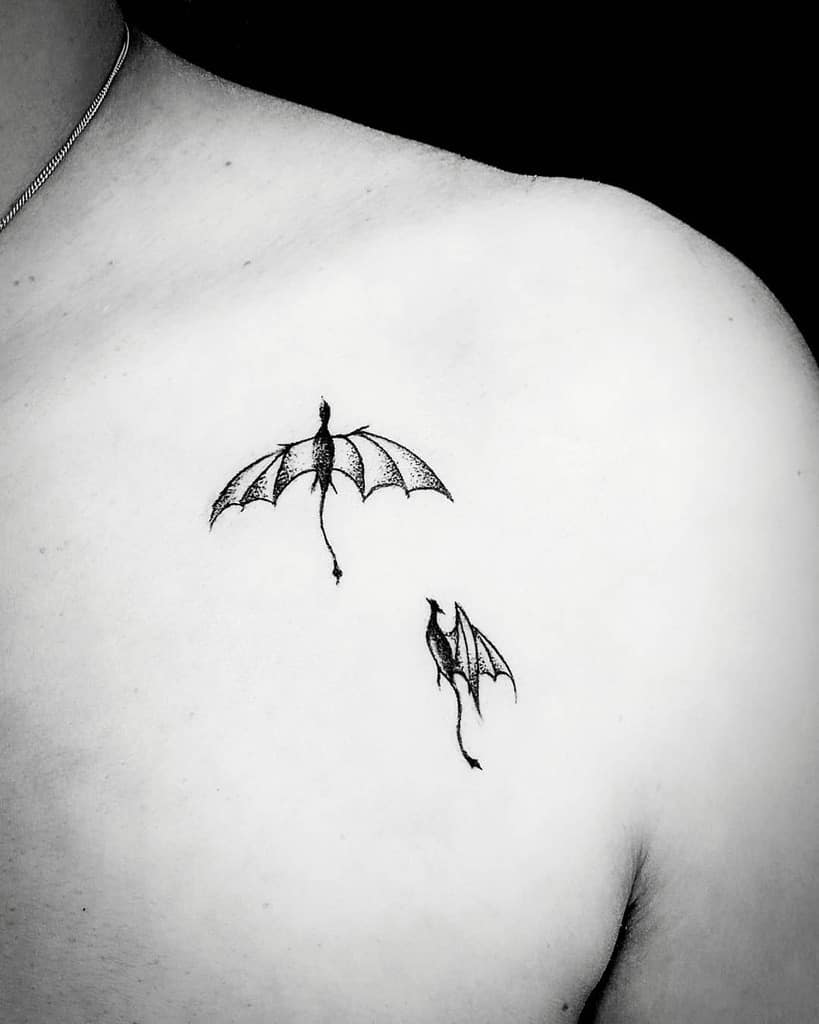 Small Game of Thrones Dragon Tattoo tattoostudiomorocco