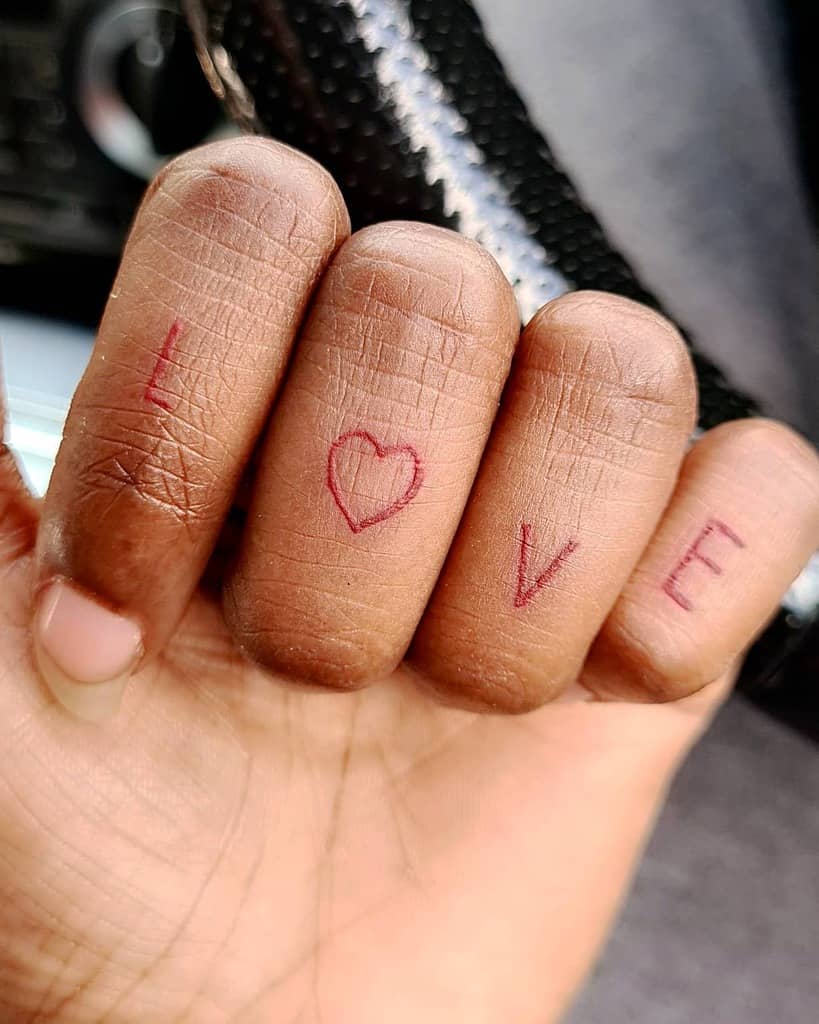Small Heart Hand Finger Tattoos Jjjacqz