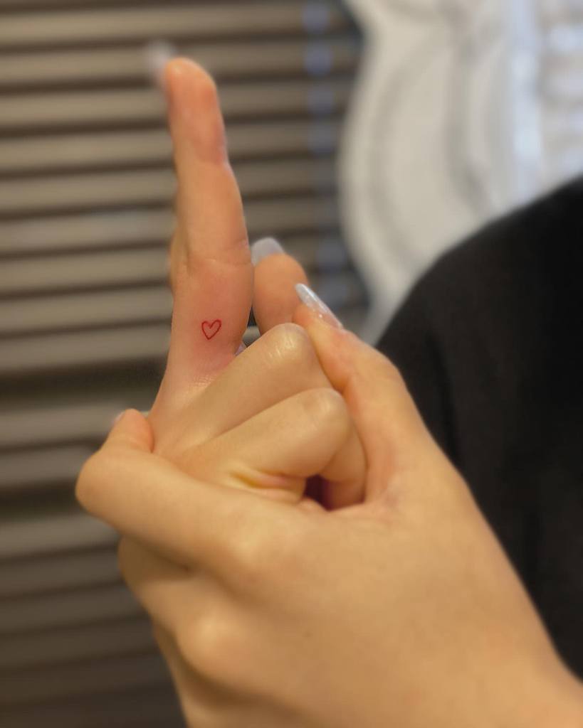 Small Heart Hand Finger Tattoos Sou Tattooertokyo