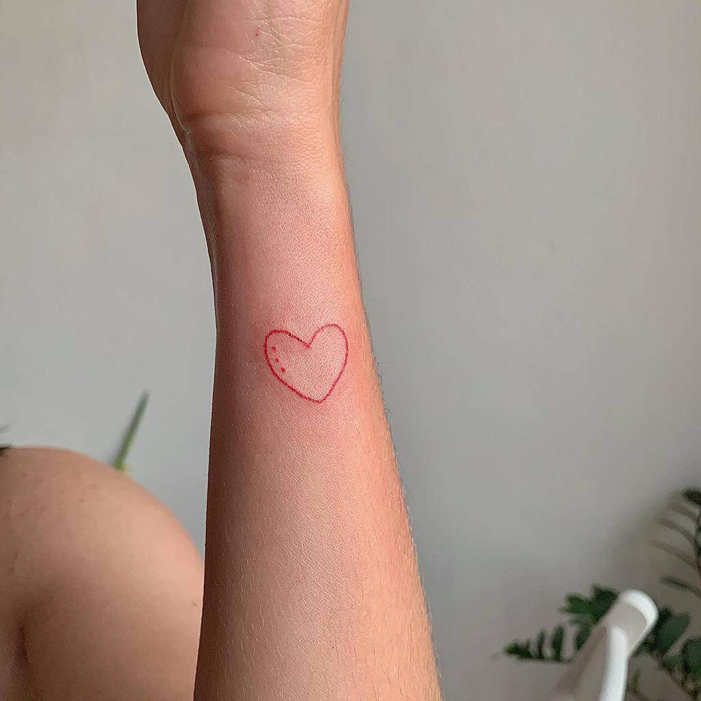 Small Heart Wrist Tattoos Krzta.dziarki