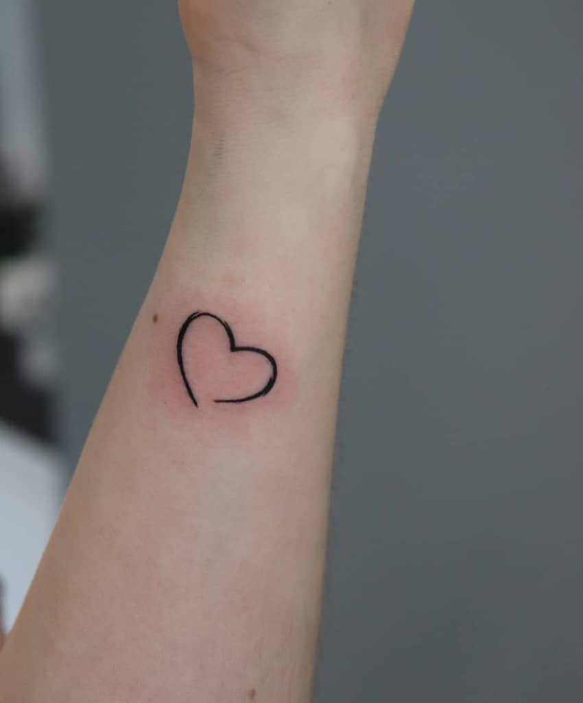Small Heart Wrist Tattoos Lotus Tattoo Studio