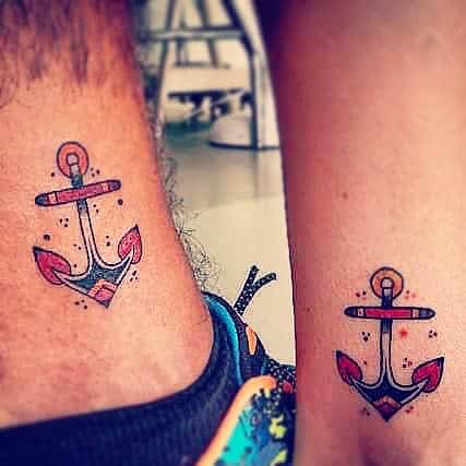 Small Navy Anchor Tattoo marco telinhos06