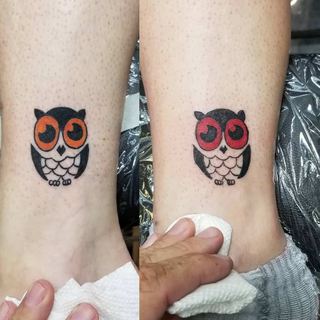 Waterproof Cute Owl Temporary Tattoo Stickers 1 Sheet Black Fake Tattoo  Henna Body Art Make-up