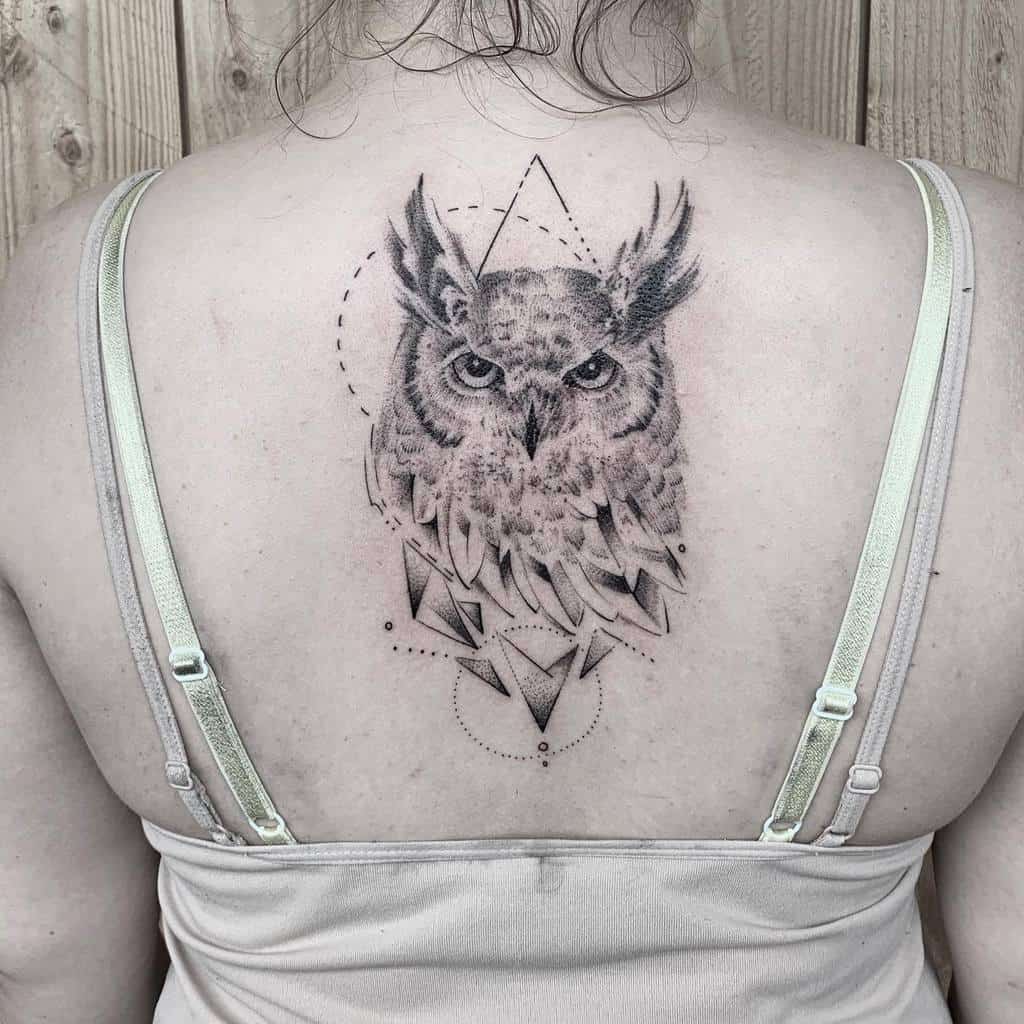 Small Owl Back Tattoos inktologietattoo_luxembourg
