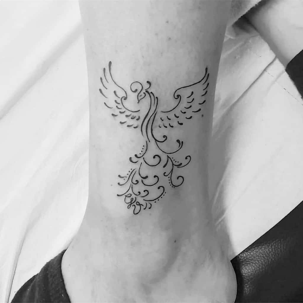 Small Phoenix Ankle Tattoos malabea333
