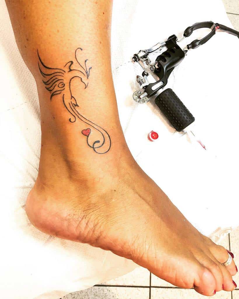 Small Phoenix Ankle Tattoos noanoa_tattoo